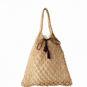 Leather Crochet Store Macrame Tote